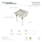 Kingston Brass 30X22 Marble Vanity Top W/ Acrylic Feet Combo, Marble/Brass KVPB3030MASQ7 - alternate 3